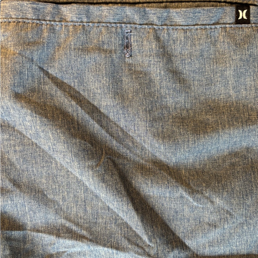 Hurley Blue Flat Front Shorts Lightweight Casual Wear - Picture 4 of 8